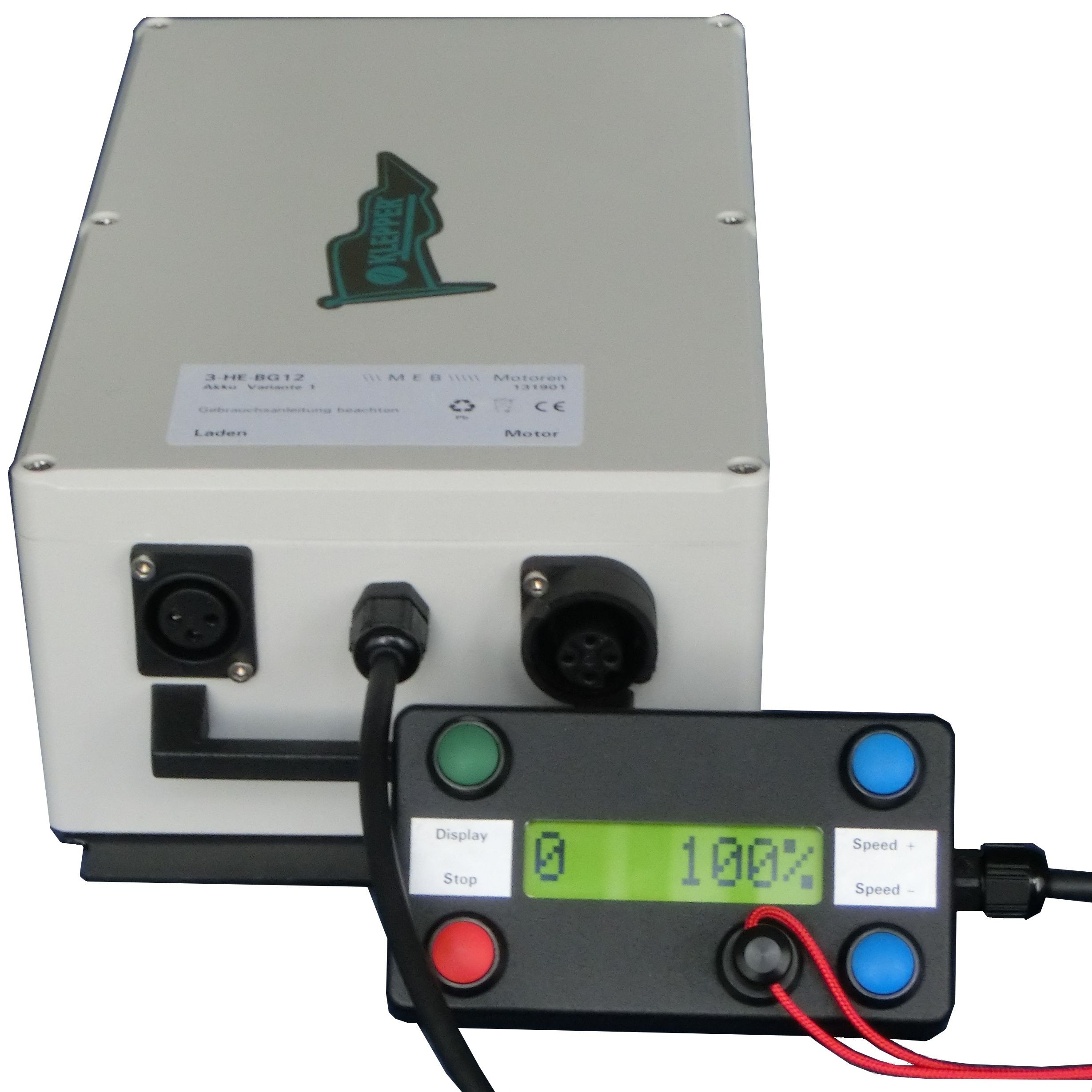 Variant 1 -E-Boat motor "3-HE" High Efficiency with battery (lead gel) and control system